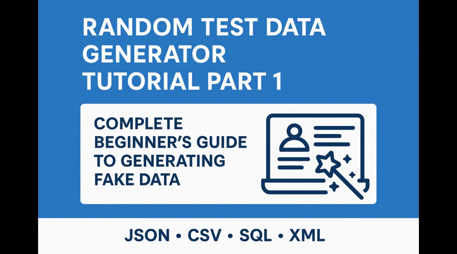 Random Test Data Generator Tutorial Part 1: Complete Beginner's Guide to Generating Fake Data