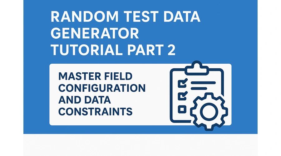 Random Test Data Generator Tutorial Part 2: Master Field Configuration and Data Constraints