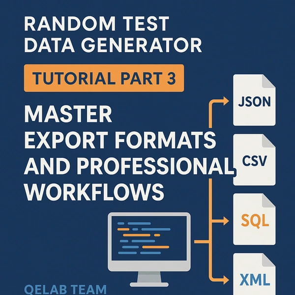 Random Test Data Generator Tutorial Part 3: Master Export Formats and Professional Workflows